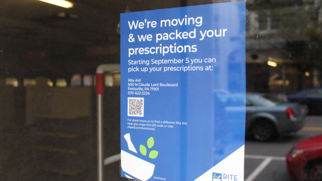 On Sunday, Rite Aid Corporation announced it's filed for Chapter 11 bankruptcy protection. This is a major step the company is taking in its "business transformation," the company said in a statement.
It could also mean more Rite stores in Schuylkill County could close for good.